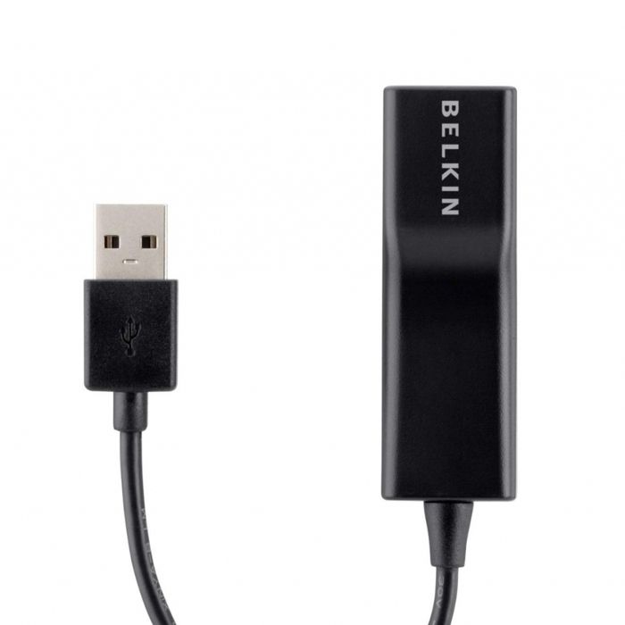 Adaptér USB 2.0 Ethernet - BELKIN - F4U047BT - 10/100MBPS - Černý - Síťový kabel