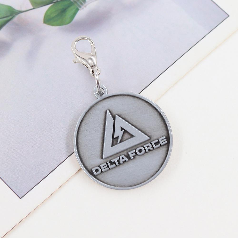 Delta Force SF Keychain Double-Sided Pendant for Military Enthusiasts