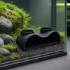 Yousheng Doppelte Öffnung Aquarium Höhlentunnel, Fischversteck Dekoration mit zwei Eingängen, PLA Künstlicher Stein Unterschlupf für Bodenbewohner, Kleine Fische
