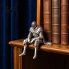 Detailed Medieval Soldier Model 3D Printed Resting Knight Figurine Edge Sitting Dark Fantasy Personalized Gift for Him Statue Armored Warrior Shelf