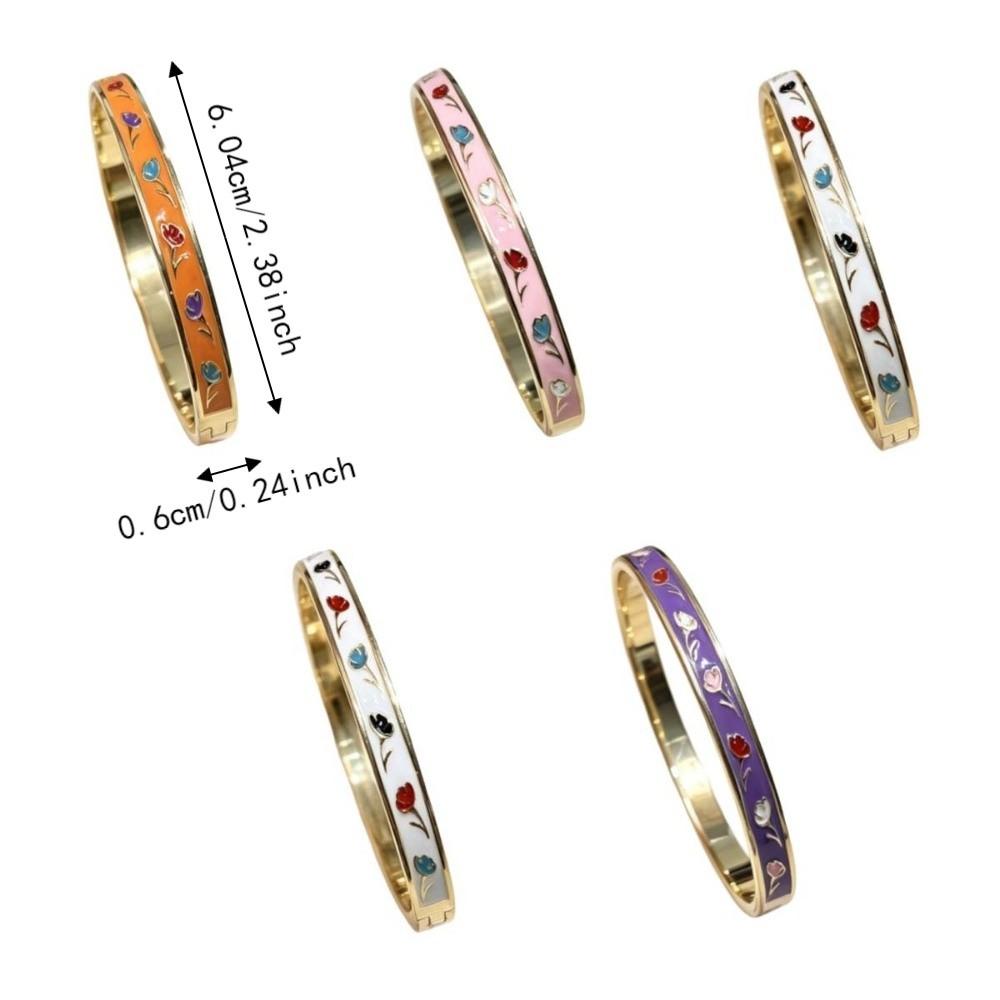 Colorful Vintage Cloisonne Bangle Traditional Women's Hand Bracelet Jewelry Gifts