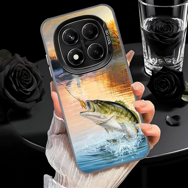 Hunting Fishing Man Shockproof Phone Case for Xiaomi Redmi Note 15 14 13 12 Pro Plus 11 11S 11T 5G Cover Anti Fall Fundas
