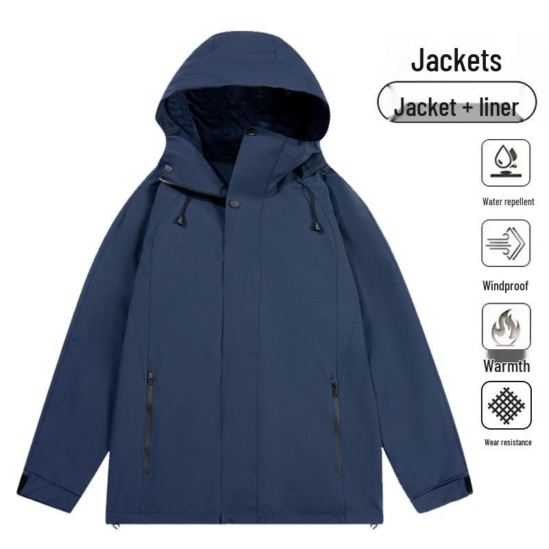 

Индивидуальная куртка 3-в-1, отстегиваемая, ветрозащитная, водонепроницаемая, для катания на лыжах и альпинизма S