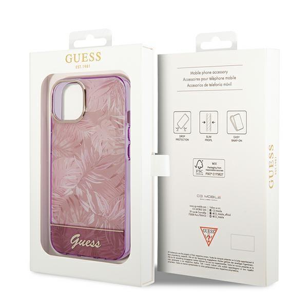 Guess Guhcp14Mhgjghp Iphone 14 Plus / 15 Plus 6.7 Różowy/Pink Hardcase Jungle Collection
