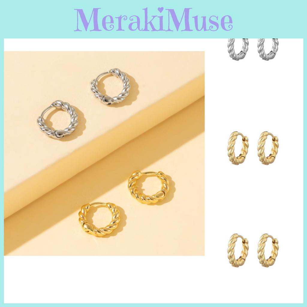 Fashionable Geometric Copper Earrings Versatile Modern Jewelry For Women