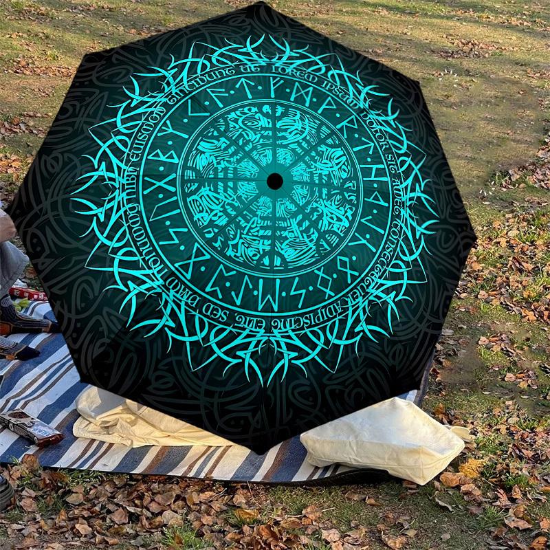 1PC Circles Symbols Umbrella-8-Rib Reinforced, Automatic Open, Lightweight & Durable, Cute Fashion Accessory for Outdoor-T179