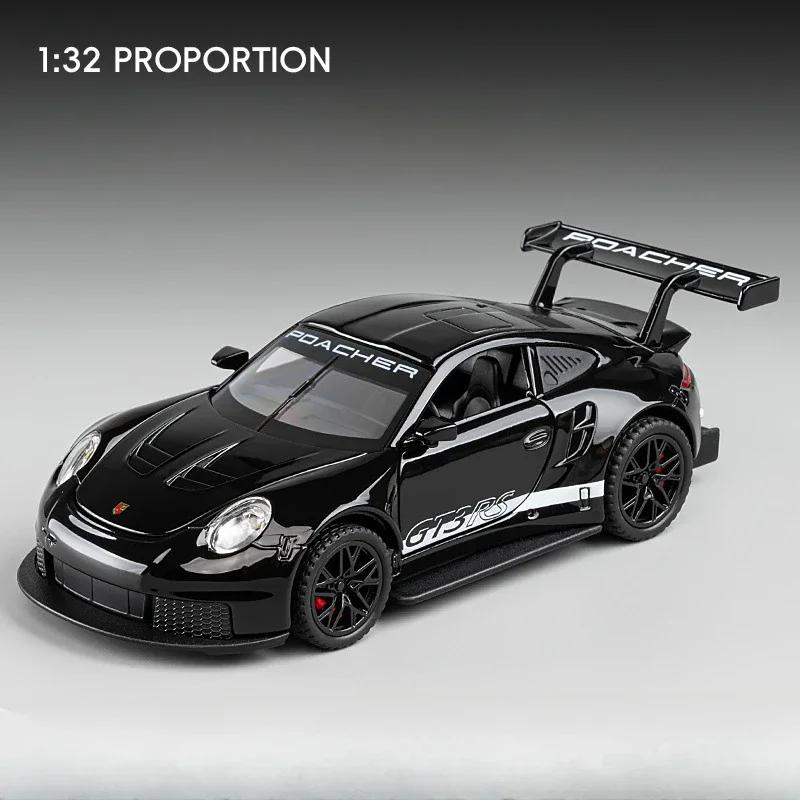 1:32 Scale 911 GT3RS Macan Diecast Model Miniature Car Alloy Toys Pull Back 4 Doors Opened Metal Body Rubber Tire Ornament Gifts