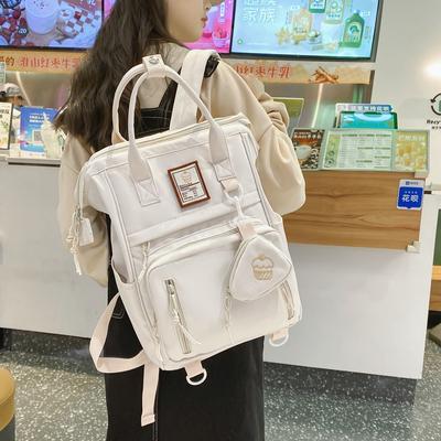 School Bag Female College Student Korean Version Simple Backpack Campus Junior High School Small Fresh Backpack Large Capacity School Bag New