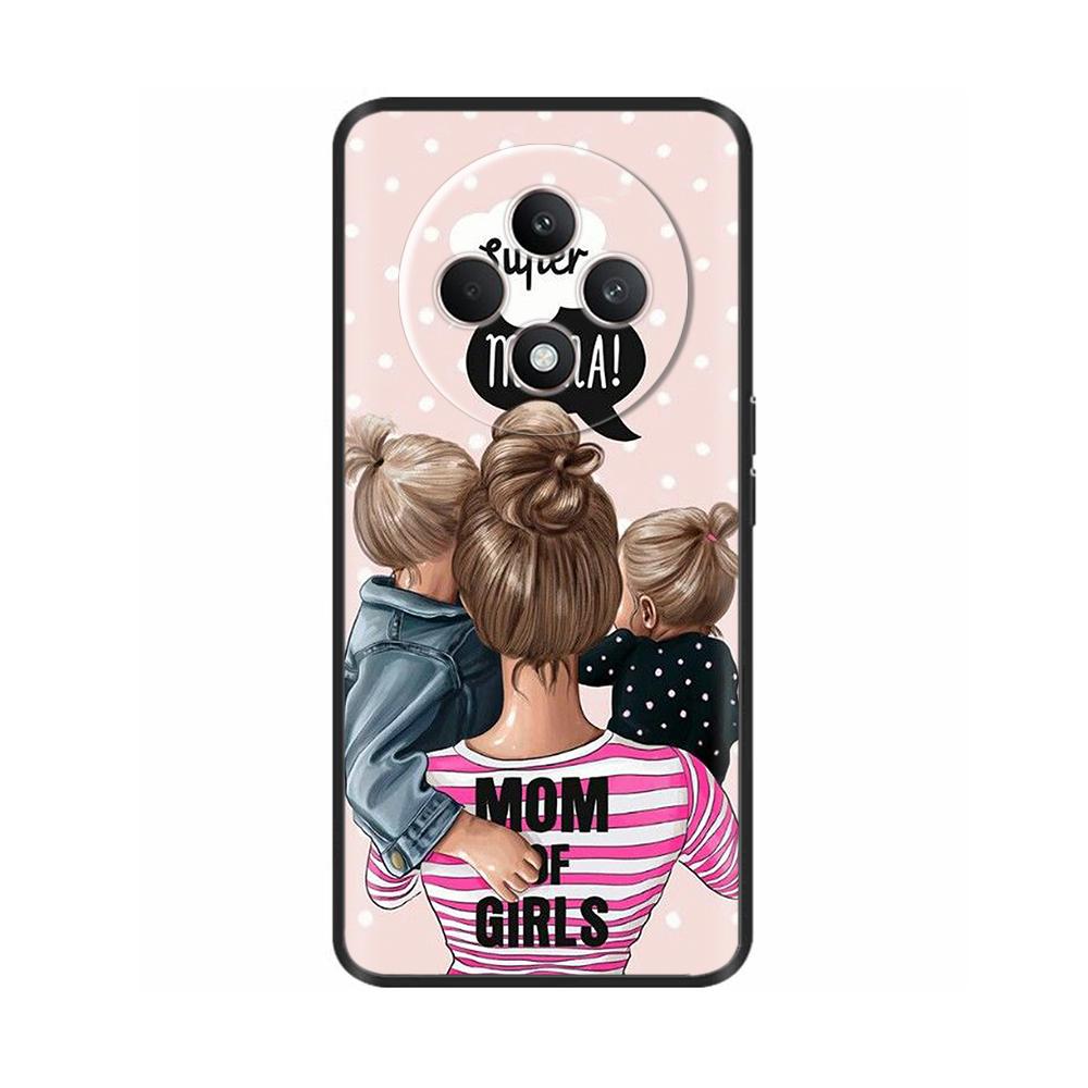 For Oppo Reno 12F 4G Case Reno12 F 5G Shockproof Cover Cute Painted Soft Black Silicone Phone Cases For OPPO Reno12F 4G 5G Coque