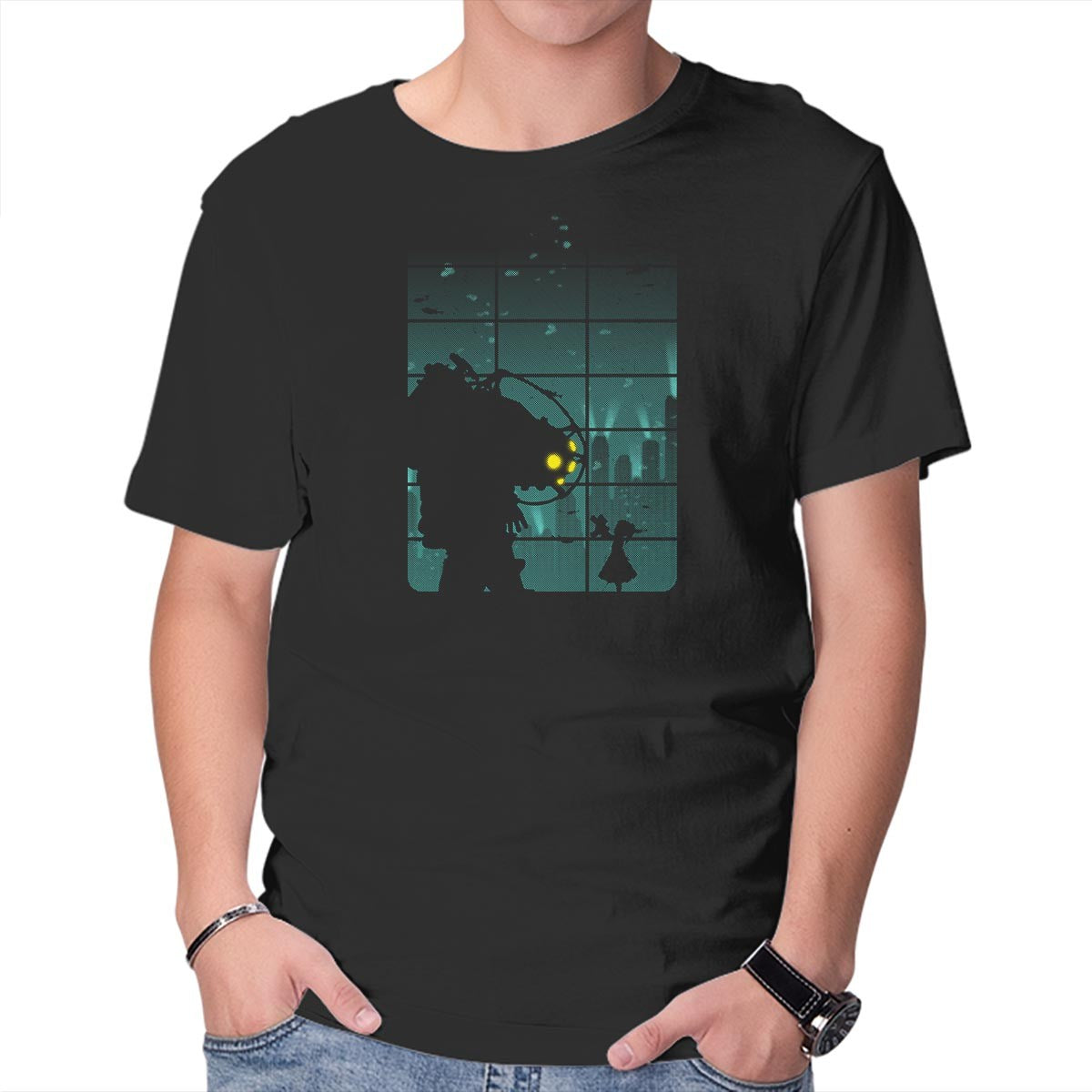 Unisex Crew Neck T-Shirt Come On, Mr. Bubbles! Graphic Short Sleeve Casual Tee S