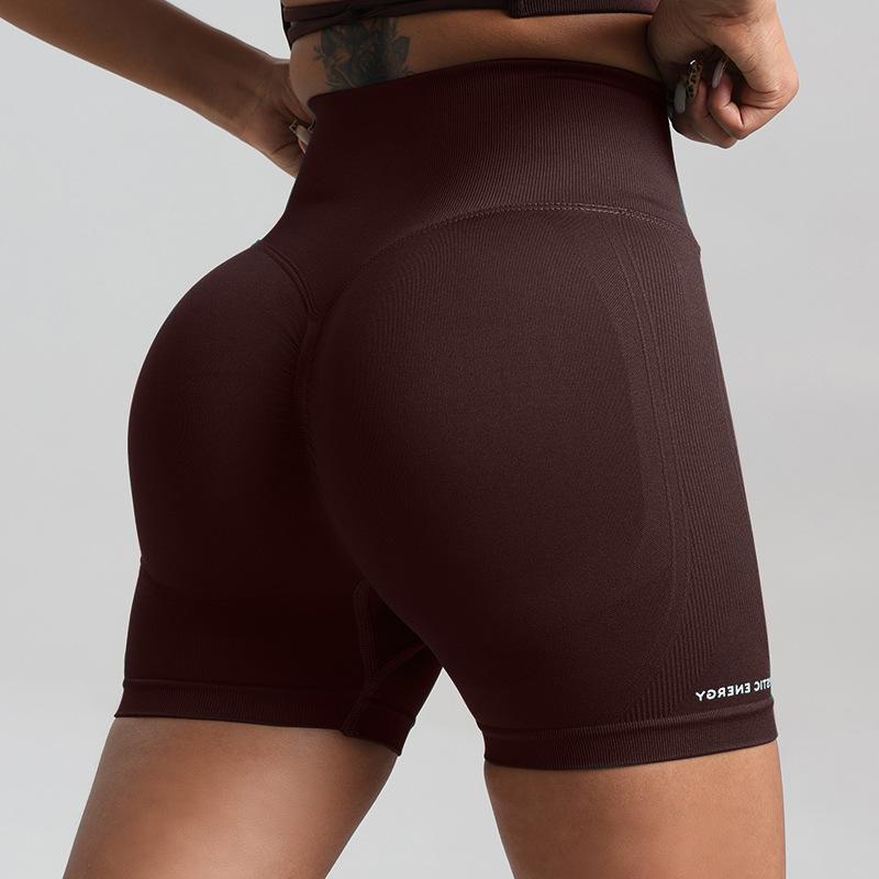 New summer women's fitness pants, running sports cycling pants, yoga wear, tummy control, tight-fitting three-quarter length shorts