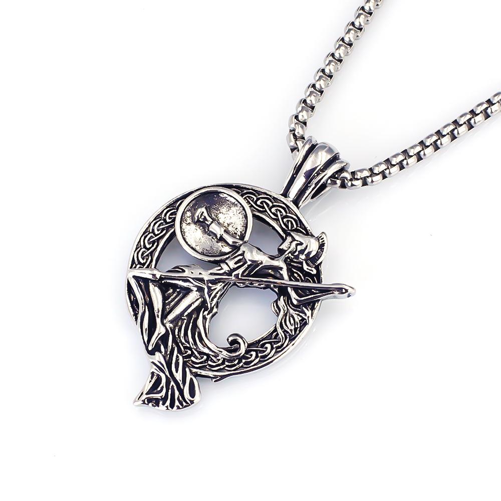 Colar Pingente Guerreira Deusa da Mitologia Grega Vintage