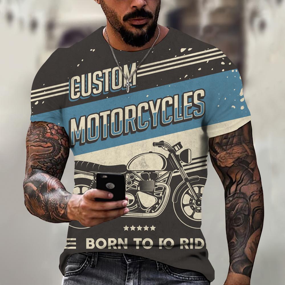

Винтажная мужская футболка 3d ретро мотоциклетная футболка большого размера для мужчин, одежда, байкерские гоночные футболки, футболки, топы, летняя одежда 6XL