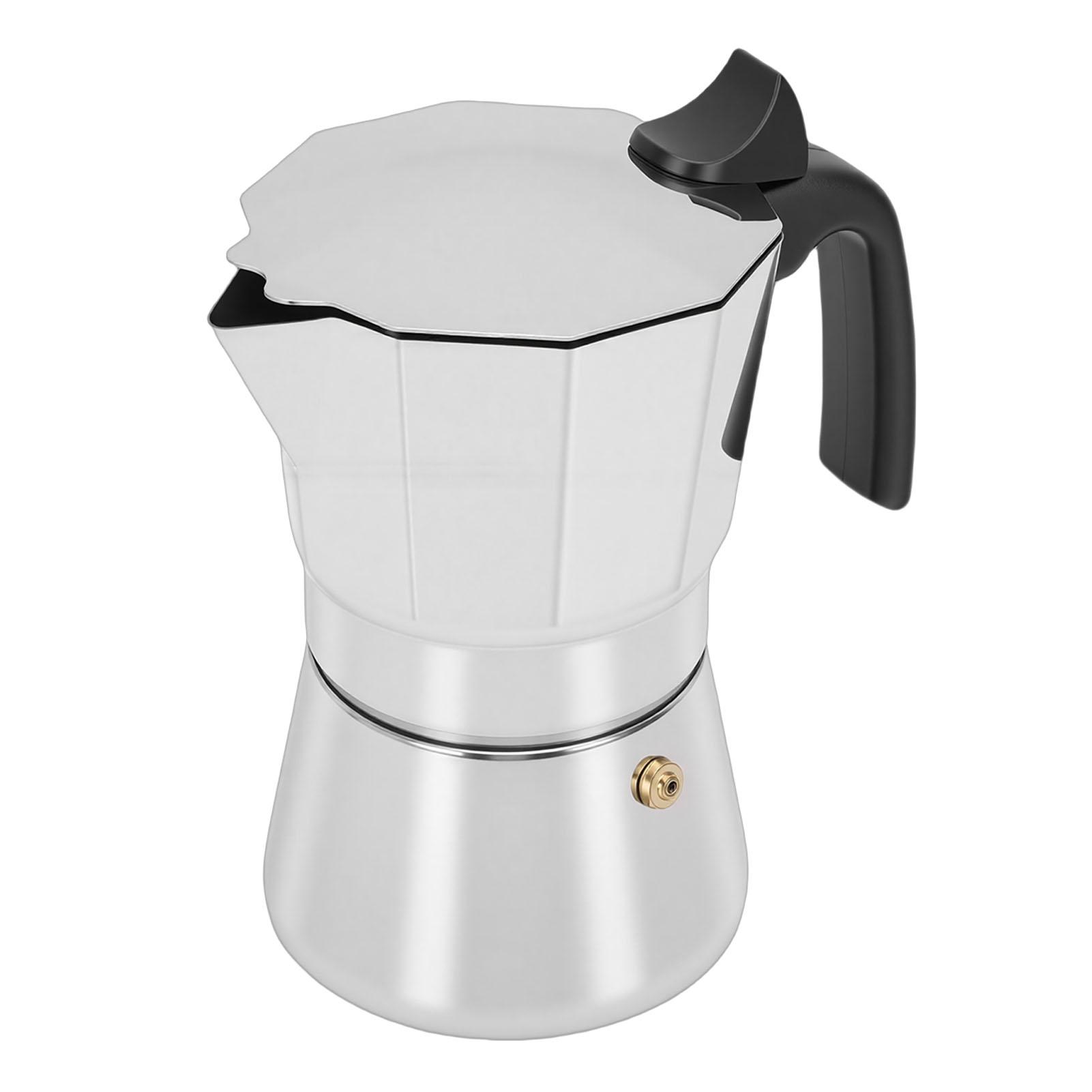 Cafetière italienne octogonale en acier inoxydable pour cuisinière, pour la maison et le voyage, facile à nettoyer, 6 tasses, 300 ml