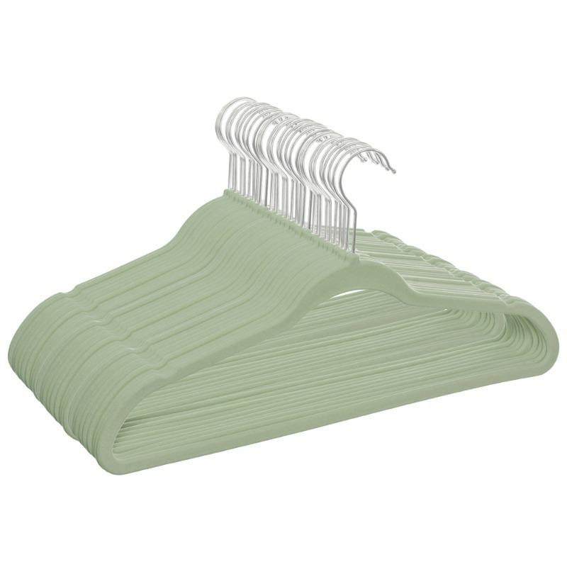 

Бархатные вешалки для взрослой одежды, 30 штук, Нескользящие, Компактные 30 Pack зелёный