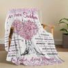 Cozy Love Tree Pattern Flannel Throw Blanket - Perfect Gift for Daughter, Soft & Warm for Couch, Bed, Office, and Travel