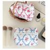 YY Handmade Cotton Makeup Bag for Women Aesthetic Girl for Toiletry Bag with Bow Detail National Style Handmade by Women