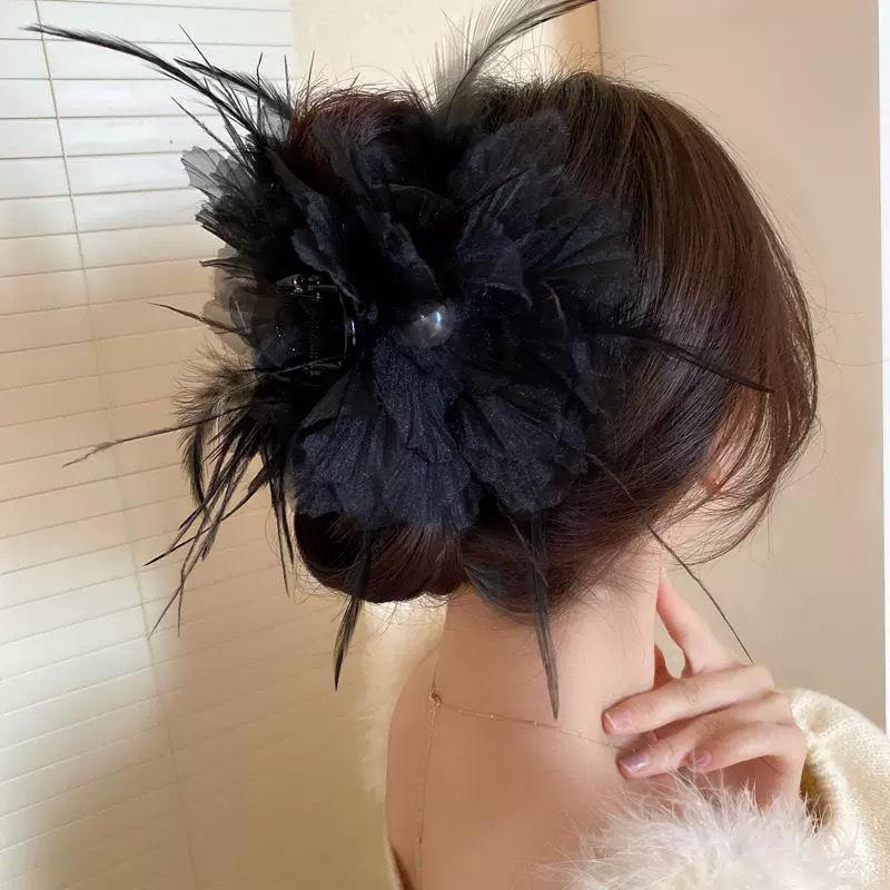 Korean Style Polka Dot Bow Shark Hair Clip - Elegant & Versatile