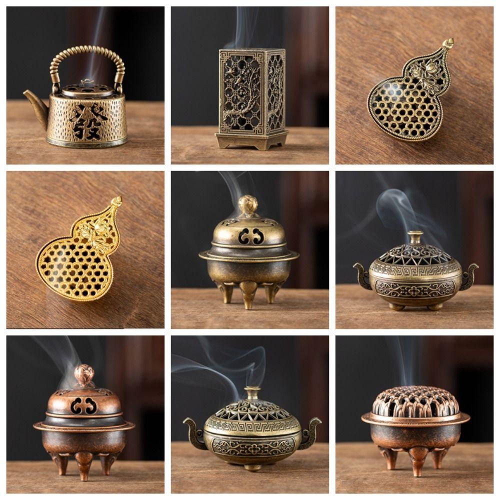 New Chinese Style Incense Burner Metal Construction Vertical Incense Burners Home Decor