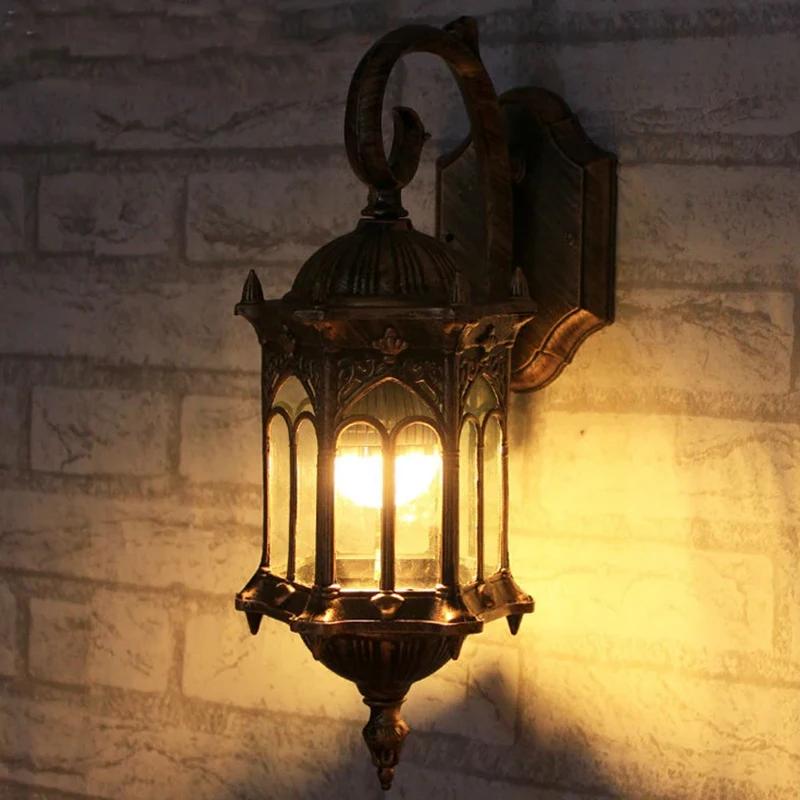 Eu Retro Wall Light Outdoor Lighting IP44 Waterproof Courtyard Garden Porch Light E27 Screw Wall Light Outdoor Home Decoration