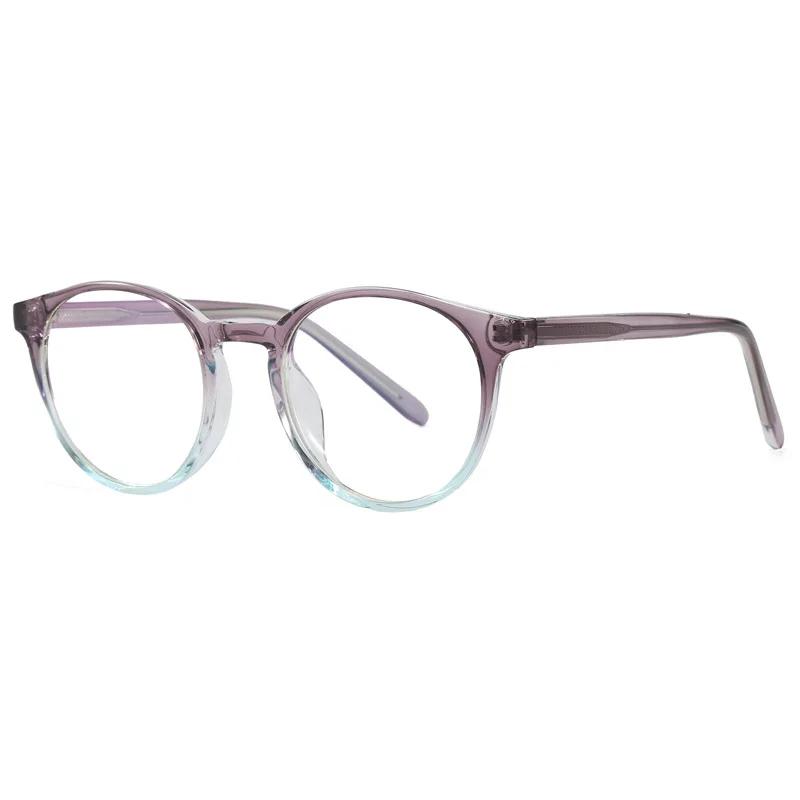 New Retro Ultra-light Glasses Round TR90 Flat Glasses Female Fashion Exquisite Casual Transparent Frame Flat Light Glasses
