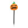 Push Ballpoint Pen Halloween Pumpkin Gel Ink Pen, 0.7mm Rollerball with Plush Pumpkin, Student Novelty Black for Party Favors, Gift Supplies