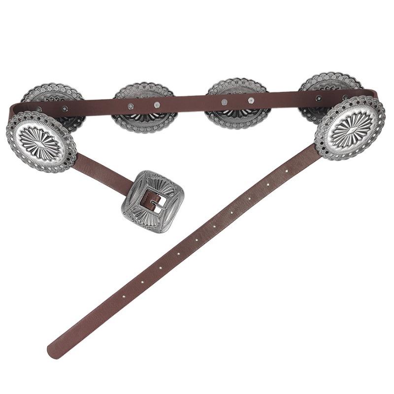 Mei Ins Western Cowboy Women's Retroy2k Hot Girl Accessories Belt Punk Heavy Industry Carved Fashion Wide Girdle