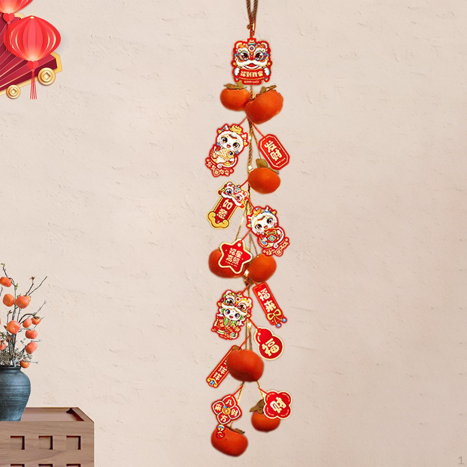 

Китайский год Подвесное украшение Благословение Декорация со светом Классические элементы Хурма Style B