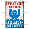 MyPlate Vintage Warning Shark Sea Beach Poster Metal Sign Plate Tin Sign Wall Crafts Decor For Home Plaque Decoration Gift