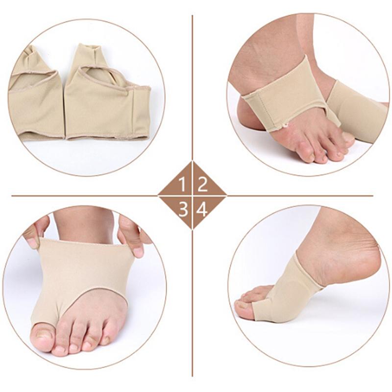 1Pair Adult Elastic Gel Line Bunion Protector Sleeve Toe Spreader Corrector Pad