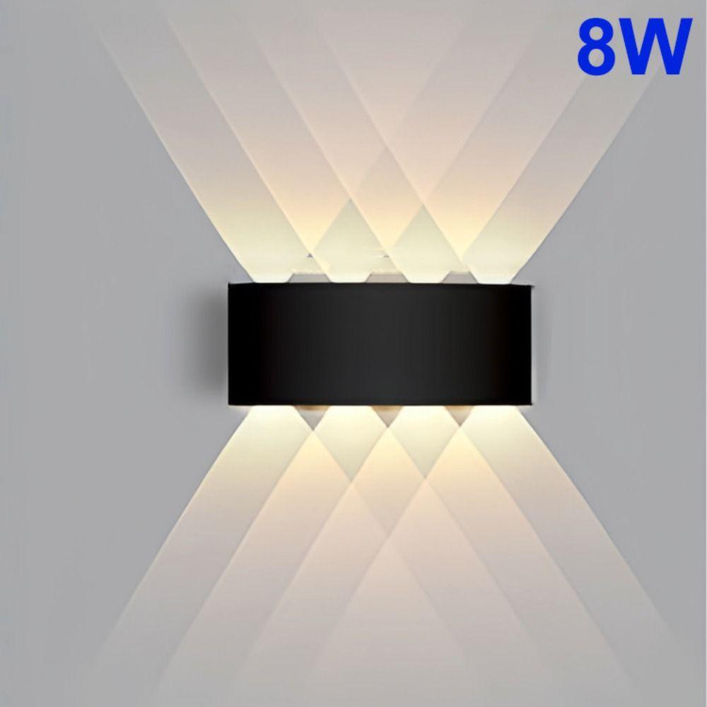 Warm/White/RGB Lights 6/8 LED Solar Light Up and Down Fence Solar Lamp  Decor