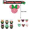 30pcs Christmas Mickey Party Decorations Includes Banner Cake Topper Balloon