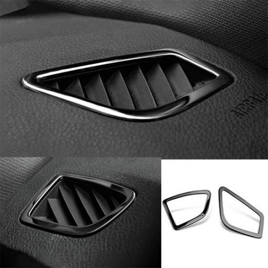 Dashboard L&R For BMW 3 4 Series GT Air Outlet Vent Trim Black Steel 2013-2018
