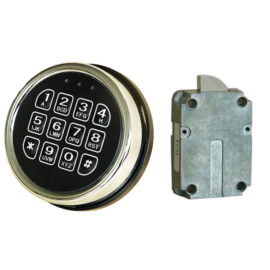 Chrome-Plated Electronic Panel Safe Cabinet with Solenoid Gun Lock