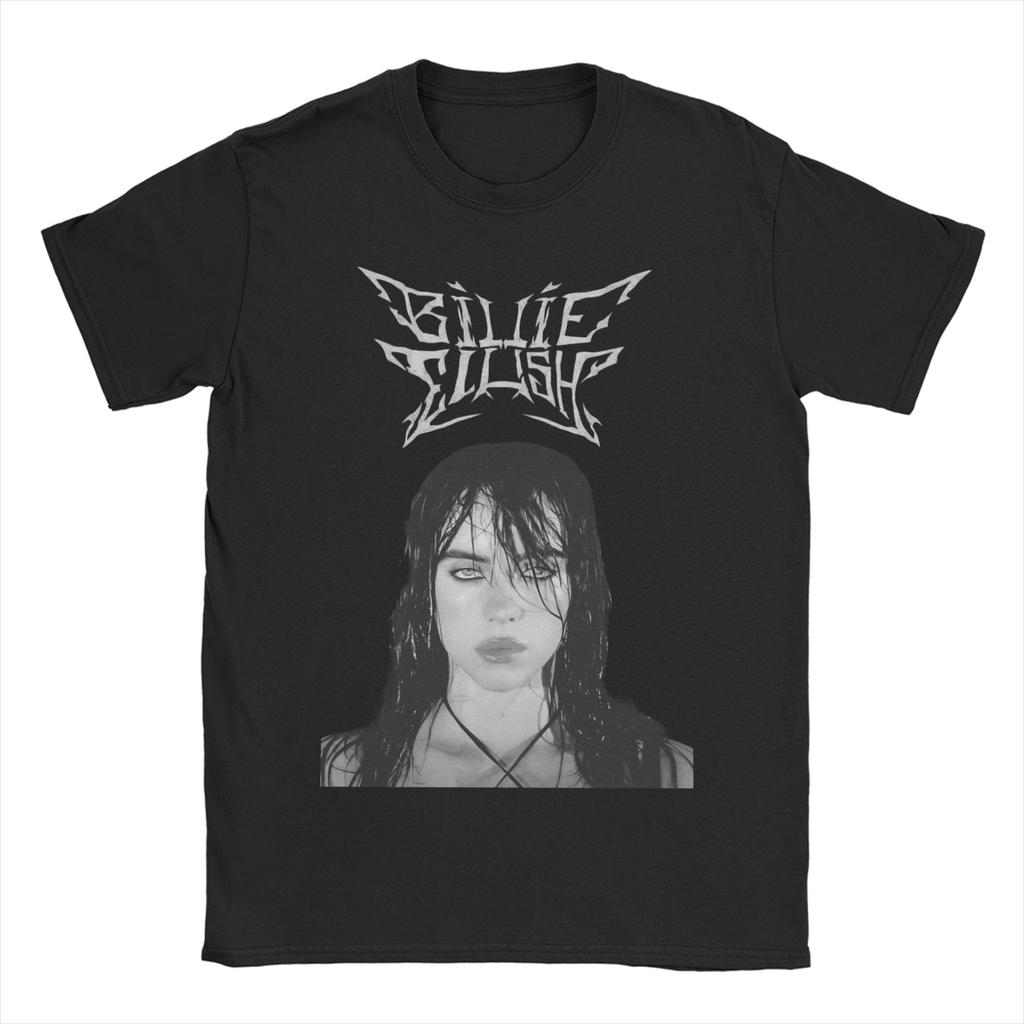 Amerikanisches Sänger T-Shirt für Männer Frauen BILLIEEILISH Baumwoll-T-Shirt Rundhals Kurzarm T-Shirts Klassische Kleidung