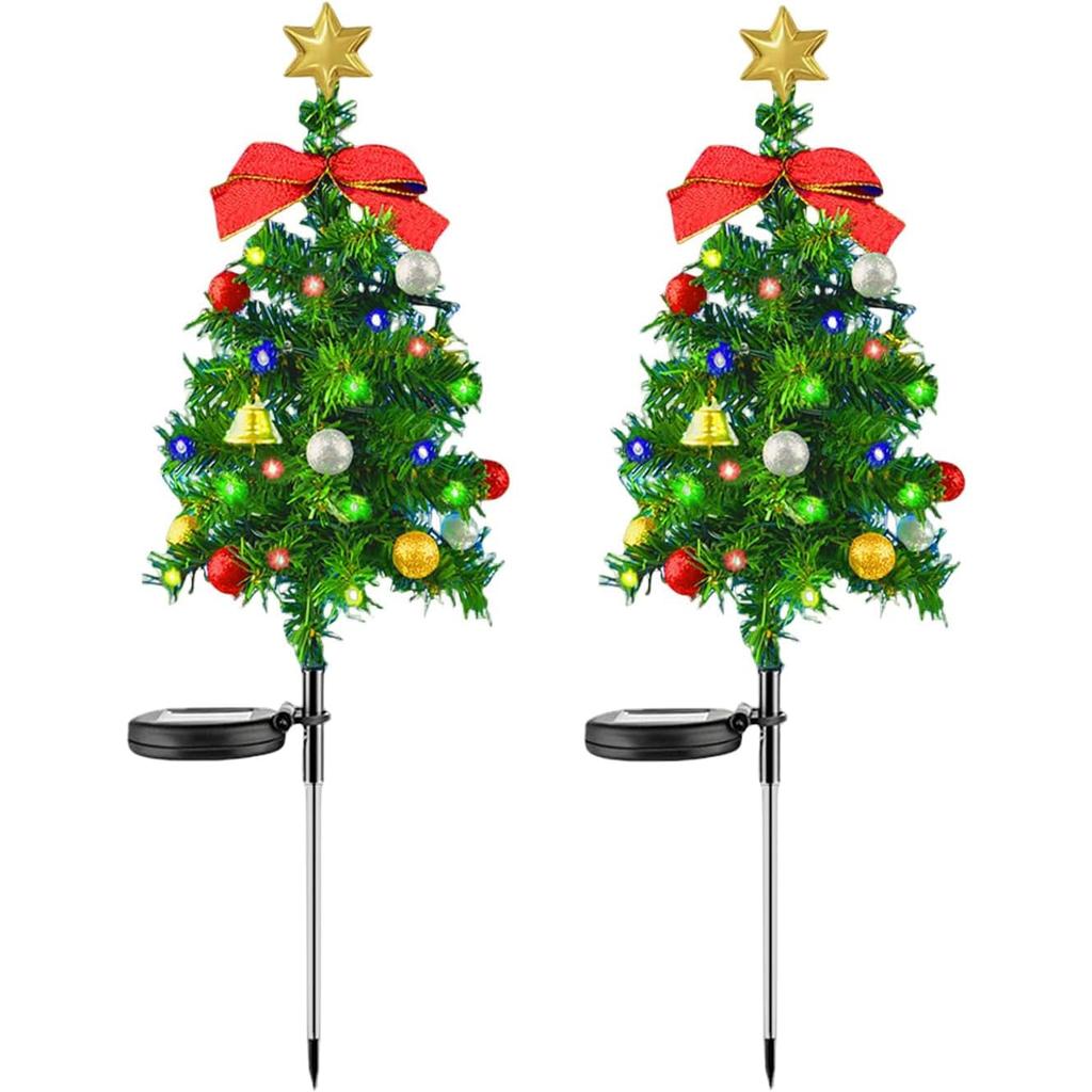 Christmas Tree Solar Garden Christmas Illumination Automatic Christmas LED Solar Garden Creating Ambience of HY-MS Lights, Lights, Outdoor,