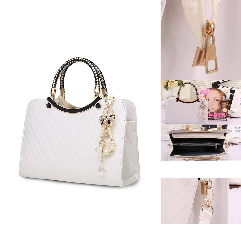 Fashionable Pu Leather Shoulder Bag With High Capacity And Rhombus Design For Women
