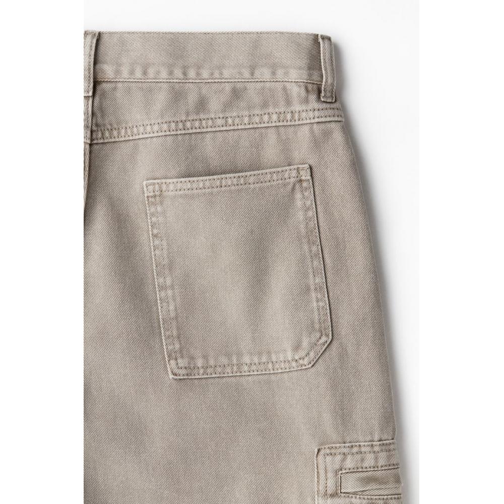 H M Loose Cargo Jeans Dusty Green