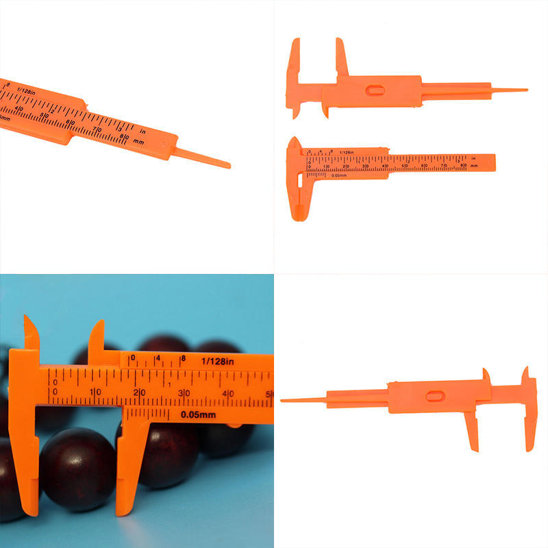 1 Pezzo Mini Righello di Plastica Scorrevole 80mm Calibro a Nonio Strumenti di Misura