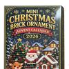 Christmas Party Favors 24-Day 3D Mini Brick Ornament Advent Calendar 2026, 24 DIY Santa Claus Reindeer Snowman Figures Building Set Countdown