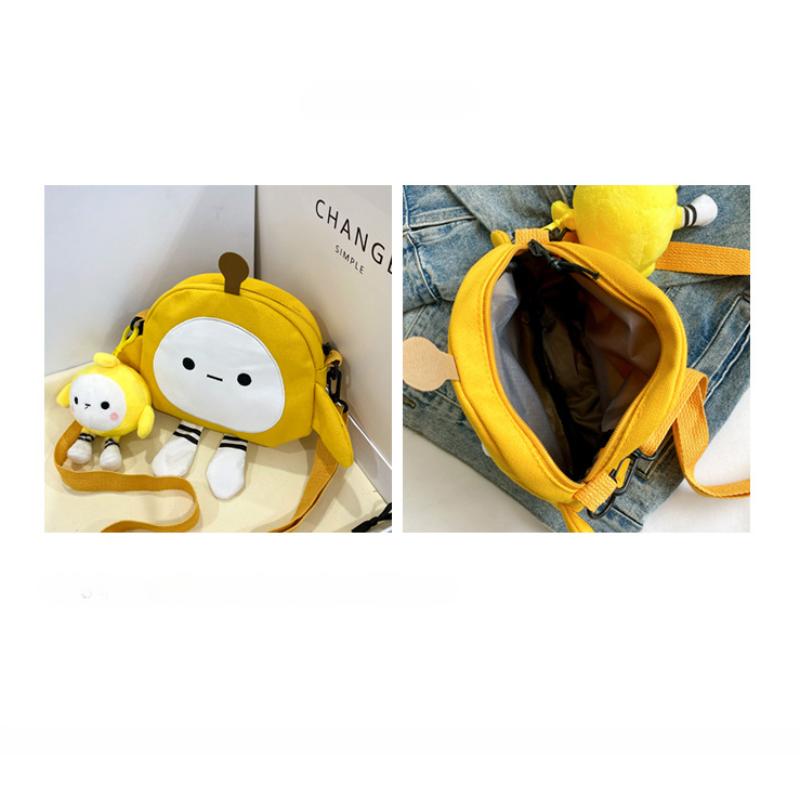 Cute Cartoon Egg Party School Bag 2023 New Fashion Shell Shape Canvas Shoulder Bag Lightweight Portable Children's Little Backpack