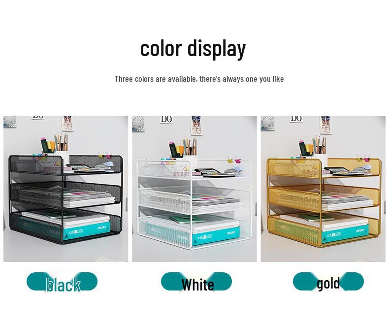 Multilayer Desktop File Organizer and Storage Set