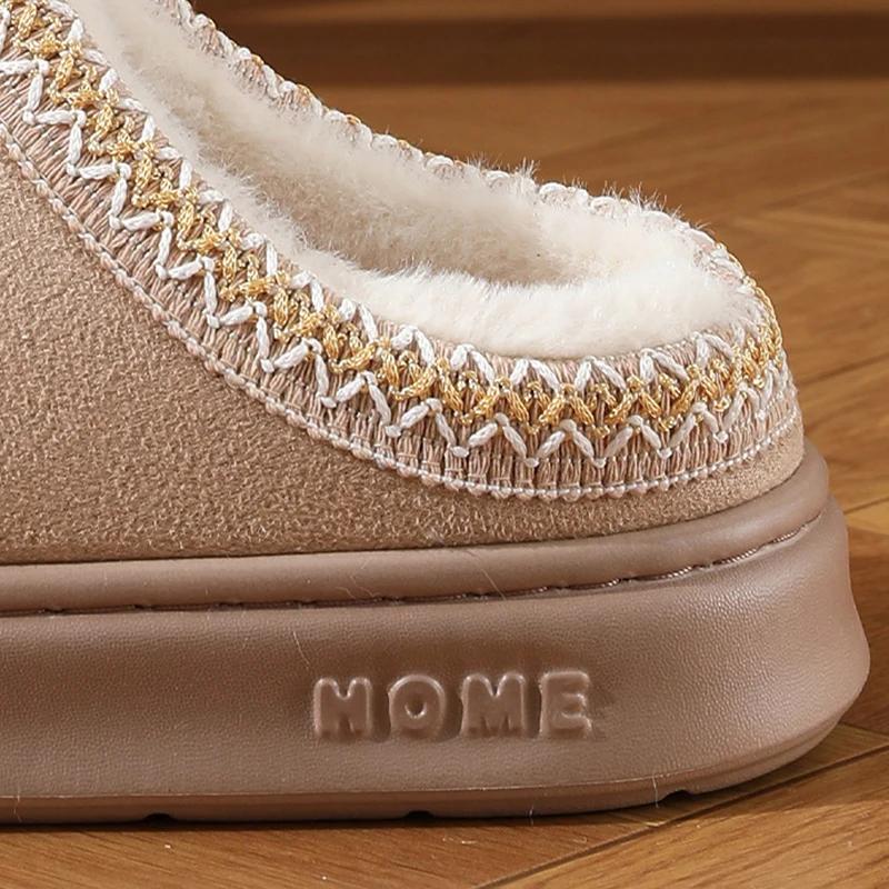 Nuove Pantofole con Zeppa Soffici alla Moda per Donna 2025 Inverno Peluche Calde Scarpe di Cotone Donna Comfort Antiscivolo Unisex Pantofole da Casa