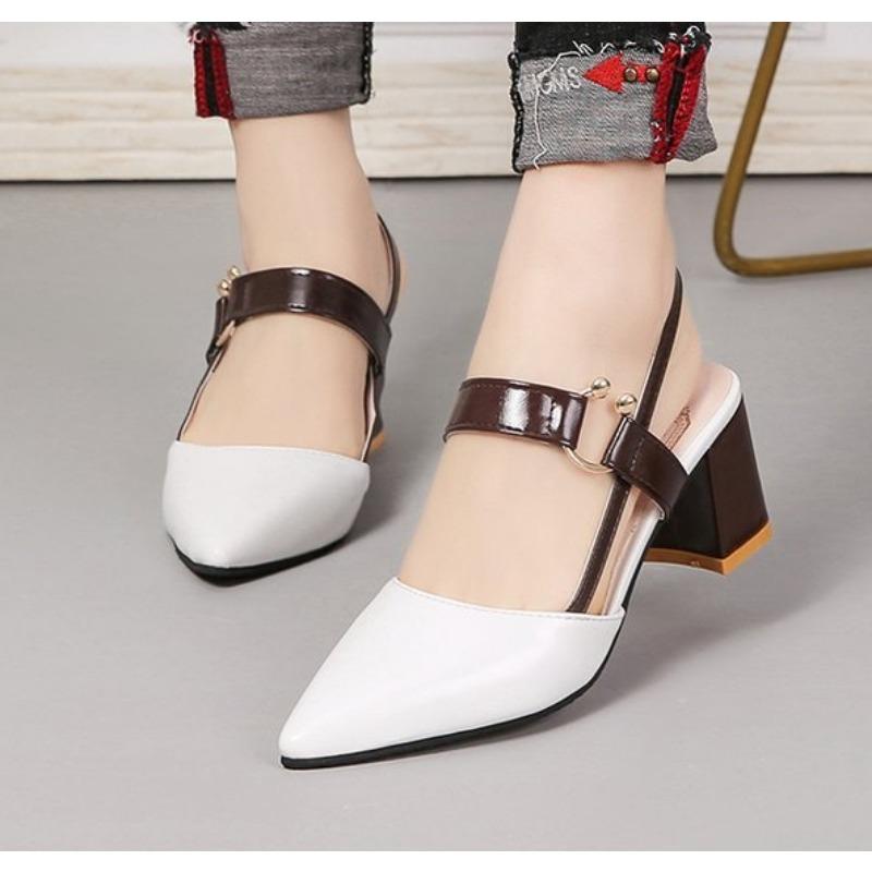 Womens Shoes Women's Sandals 2025 Summer New Pointy Chunky Sandals Pluis Size Women's High Heels Women Shoes Sandals