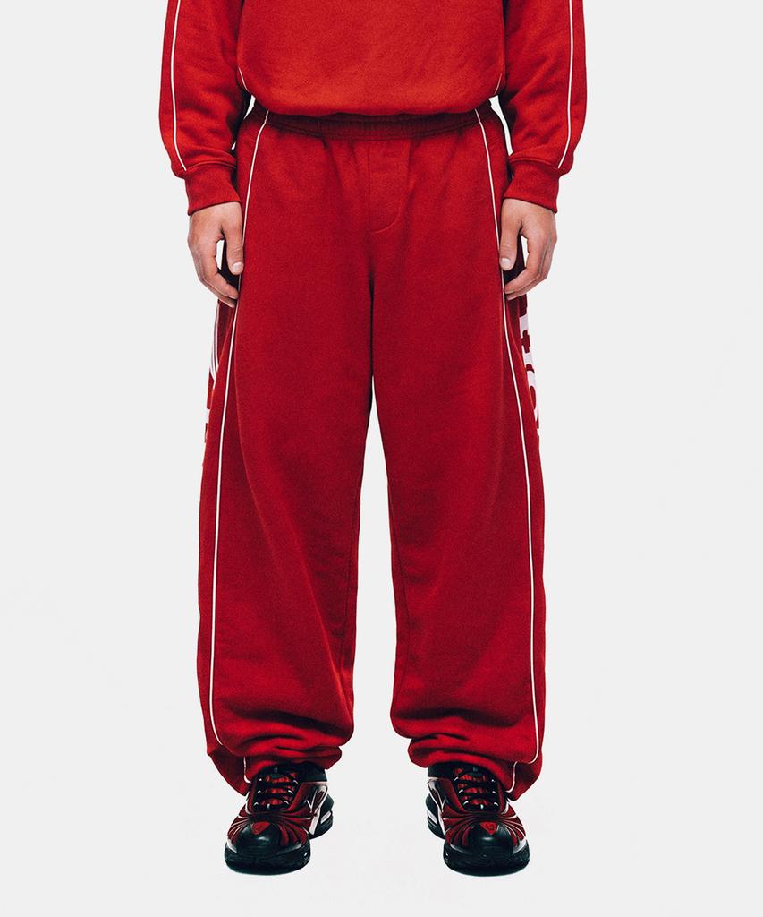 PHYPS MOTORCYCLE Racing Piping Sweatpants Red