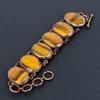 Tiger's Eye Copper Electroformed Bracelet Adjustable, Handmade Gemstone Jewelry, Gift For Mom Antique Jewelry