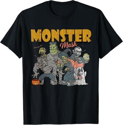 Monster Mash Vintage Ghost Halloween Funny T-Shirt