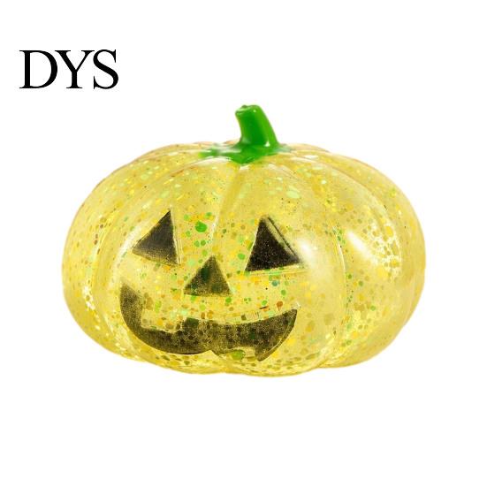 Hand Therapy Toys Halloween Glitter Pumpkin Stress Ball, Head Squeeze Toy for Tension Relieving Relief, Creepy Fidget Party Favors