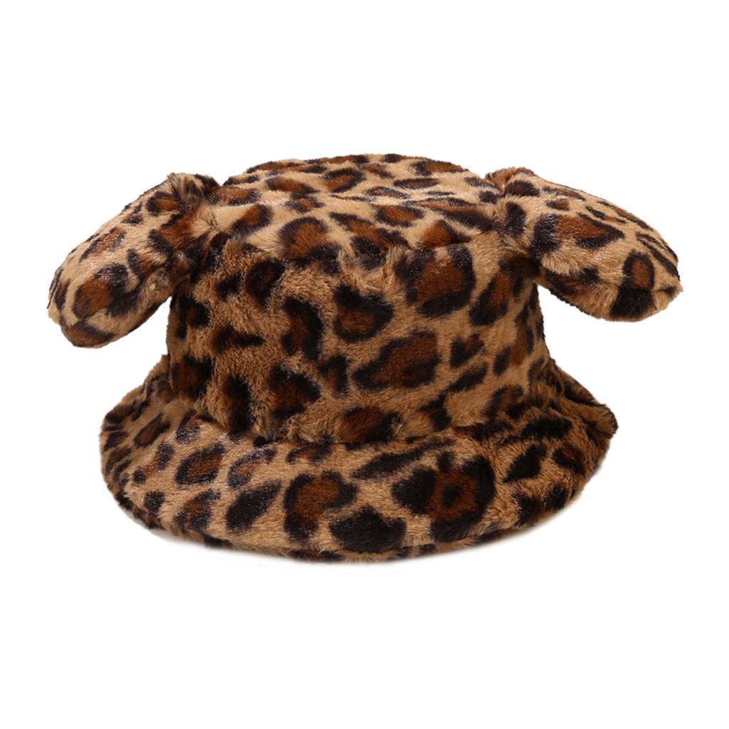 Kawaii Big Ear Hat Solid Color/ Leopard 