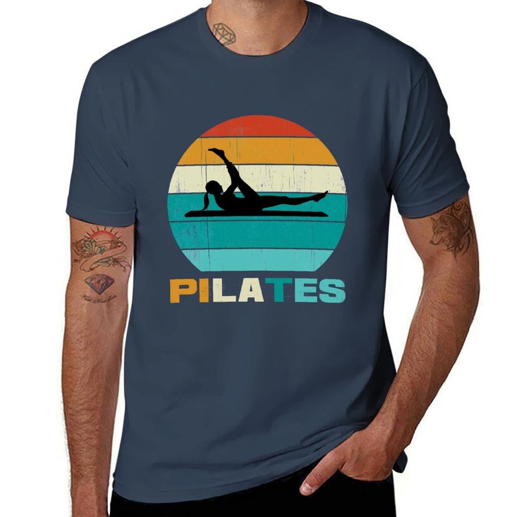 Vintage Retro Pilates Best Funny Gift For Pilates Lovers Tshirt Quick Dry Sports Short Sleeve Tee
